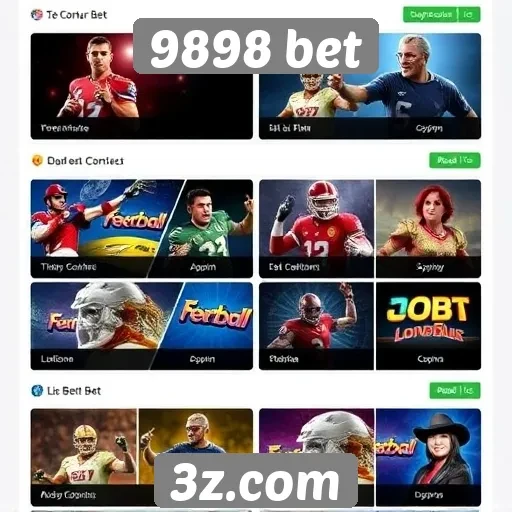 Jogos oferecidos no 9898 bet